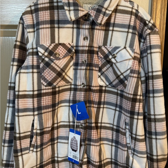 Sage Collective Jackets & Blazers - NWT - Sage Collective Fleece Plaid Shacket
